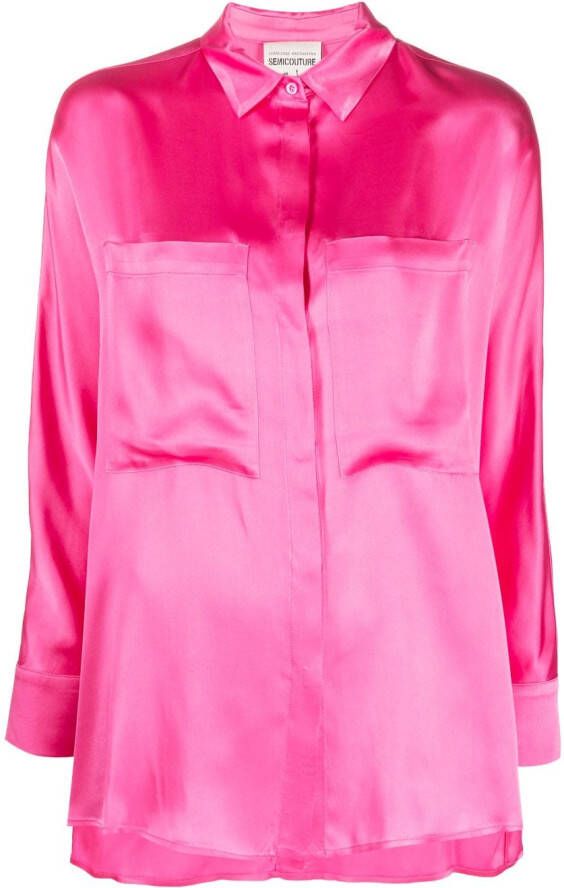 Semicouture Satijnen blouse Roze