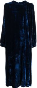 Semicouture Midi-jurk met bisschop mouwen Blauw