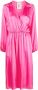 Semicouture Mini-jurk met watervalhals Roze - Thumbnail 1