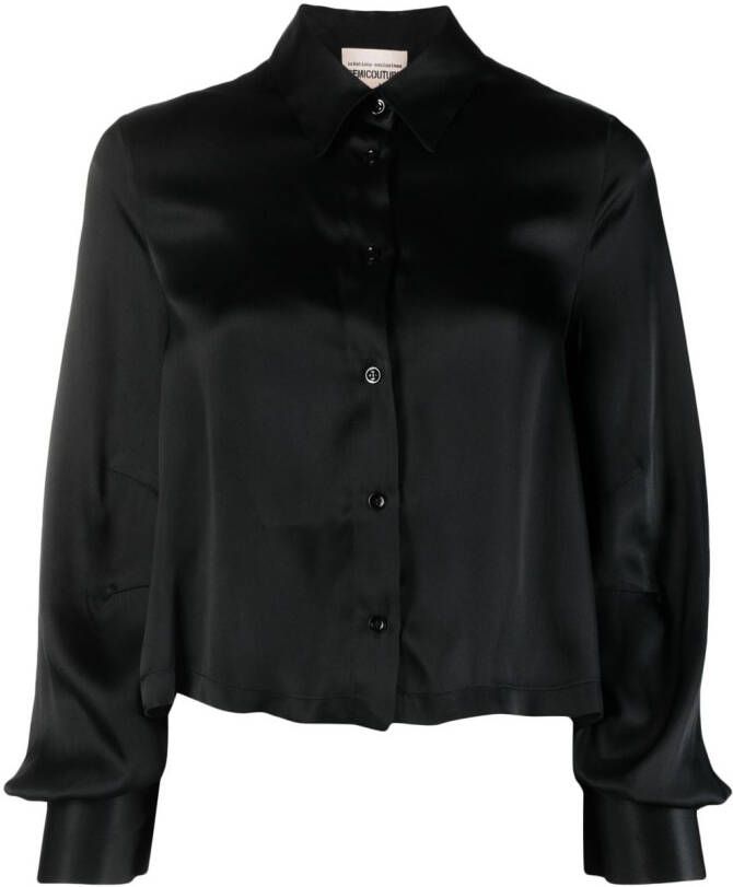 Semicouture Satijnen blouse Zwart