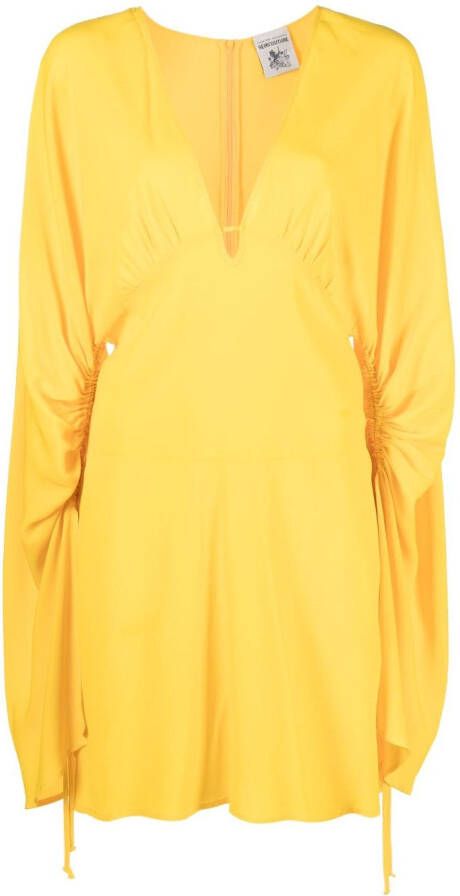 Semicouture Mini-jurk met V-hals Geel