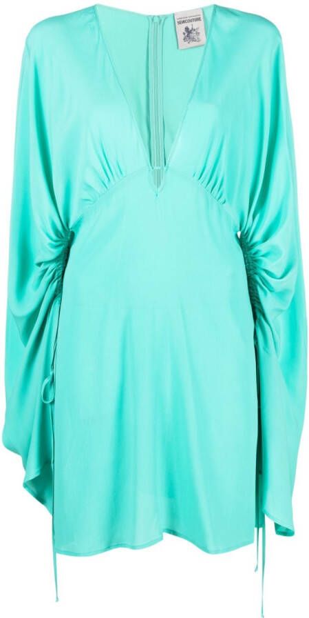 Semicouture Mini-jurk met V-hals Groen