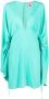 Semicouture Mini-jurk met V-hals Groen - Thumbnail 1