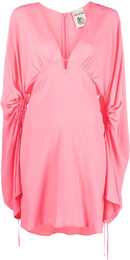 Semicouture Mini-jurk met V-hals Roze