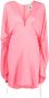Semicouture Mini-jurk met V-hals Roze - Thumbnail 1