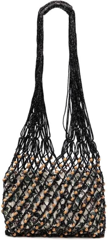 Sensi Studio Hobo schoudertas met mesh Zwart