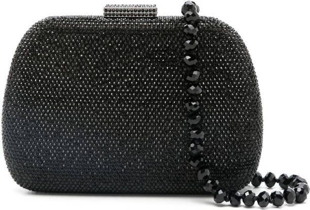 SERPUI Angel clutch met pailletten Zwart