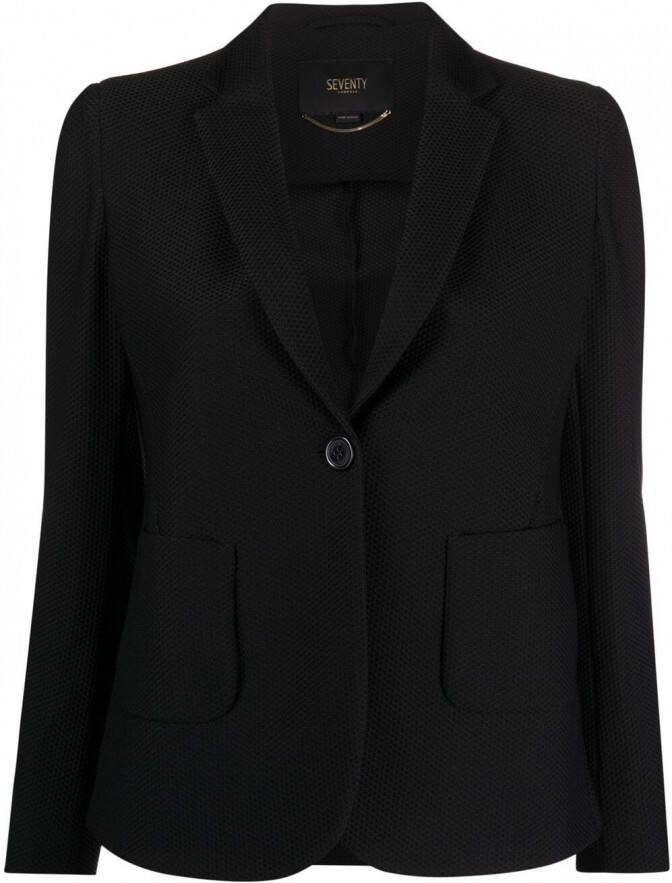 Seventy Blazer met enkele rij knopen Zwart