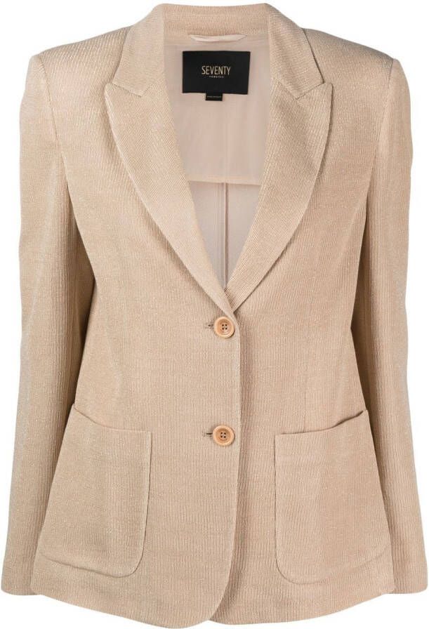 Seventy Colbert met dubbele rij knopen Beige