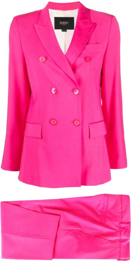 Seventy Pak met dubbele rij knopen Roze
