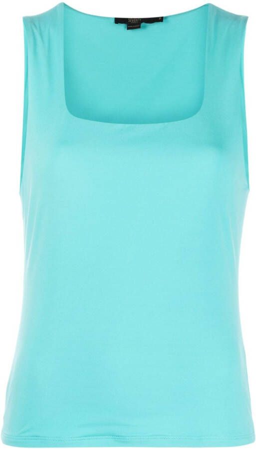 Seventy Tanktop met vierkante hals Blauw