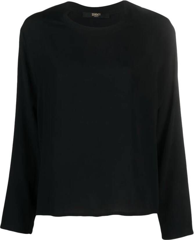Seventy Sweater met V-hals Zwart