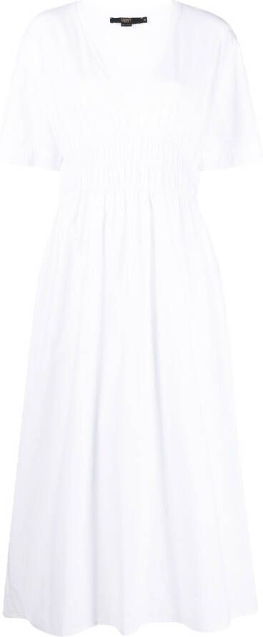 Seventy Midi-jurk met V-hals Wit