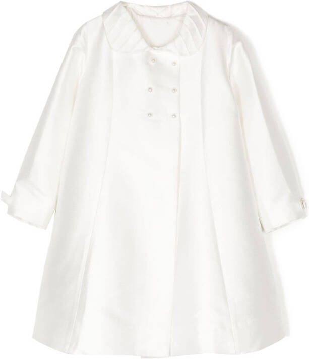 SHATHA ESSA Geplooide midi-jurk Wit