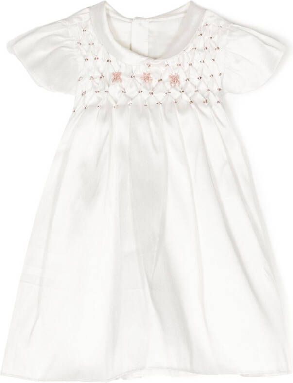 SHATHA ESSA Midi-jurk met borduurwerk Wit
