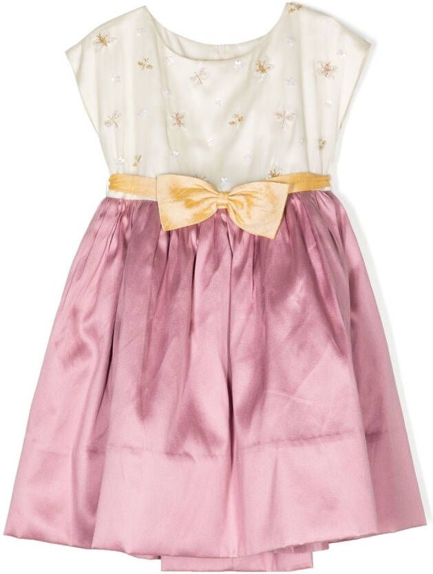 SHATHA ESSA Midi-jurk met kapmouwen Roze