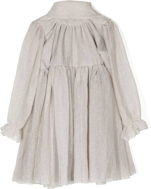 SHATHA ESSA Midi-jurk met strik Wit