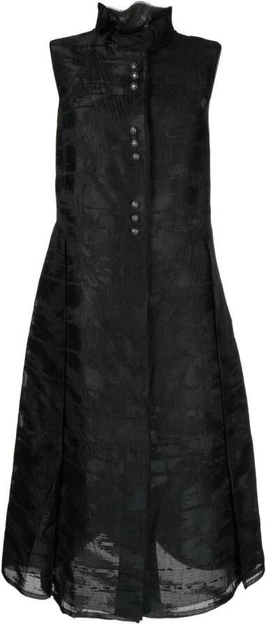 SHIATZY CHEN Midi-jurk met print Zwart