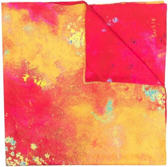 SHIATZY CHEN Sjaal met abstracte print Rood