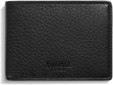 Shinola Smalle leren portemonnee Zwart