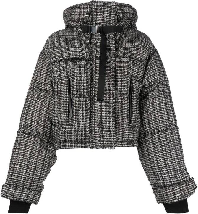 Shoreditch Ski Club Cropped donsjack BLKWHT BLACK WHITE