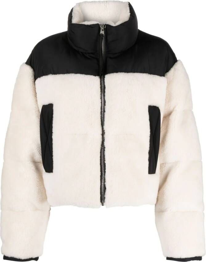 Shoreditch Ski Club Maya lammy donsjack Wit