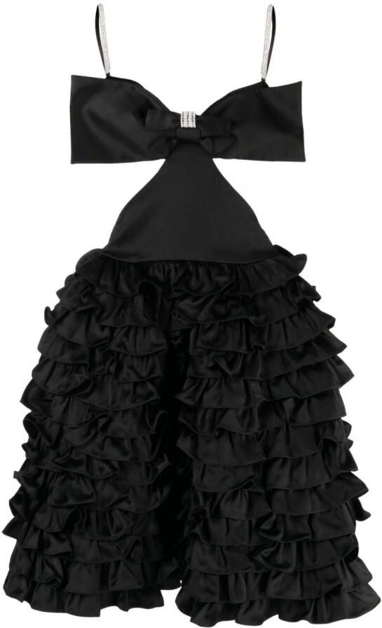 SHUSHU TONG Mini-jurk met strikdetail Zwart