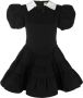 SHUSHU TONG Mini-jurk met pofmouwen Zwart - Thumbnail 1