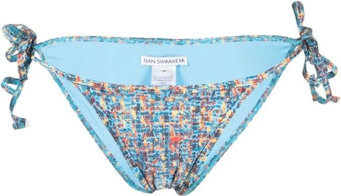 Sian Swimwear Jean bikinibroekje met strik Blauw