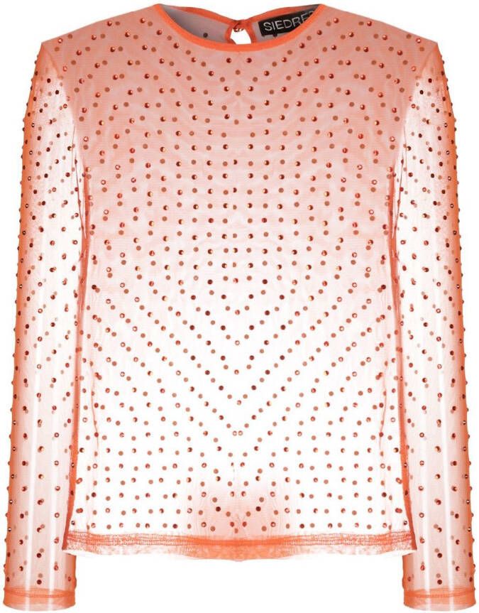 SIEDRES Doorzichtige blouse Oranje