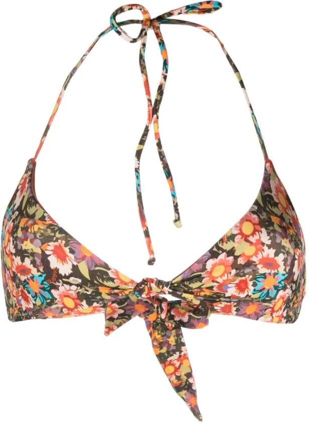 SIEDRES Bikinitop met bloemenprint Groen