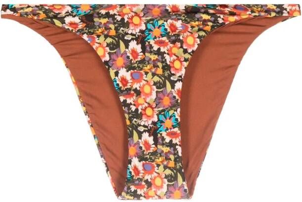 SIEDRES Bikinislip met bloemenprint Groen