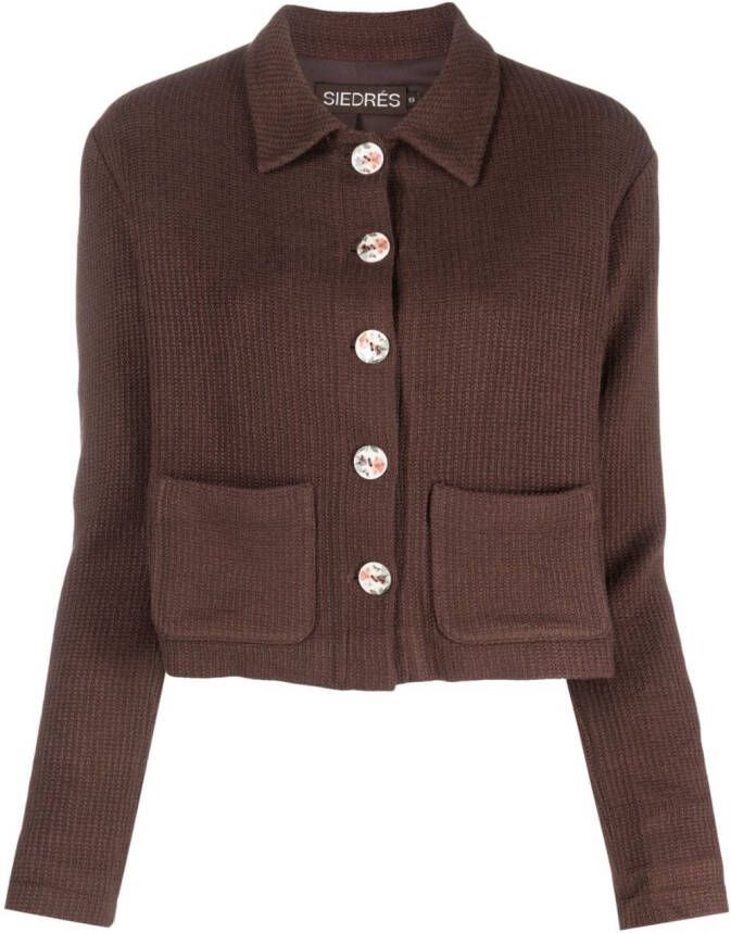 SIEDRES Gebreid vest Bruin