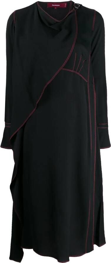 Sies Marjan Jurk met gedrapeerde hals Zwart