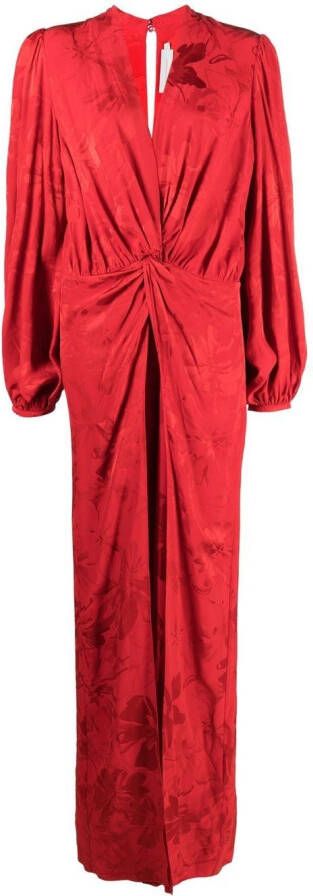 Silvia Tcherassi Jumpsuit met bloemenjacquard Rood