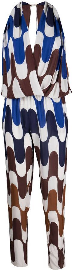 Silvia Tcherassi Mouwloos jumpsuit Blauw