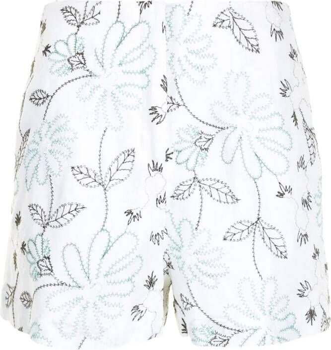 Silvia Tcherassi Shorts met bloemenprint Wit