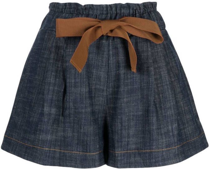 Silvia Tcherassi Denim shorts Blauw