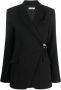 Simkhai Eva blazer met gekruiste hals Zwart - Thumbnail 1