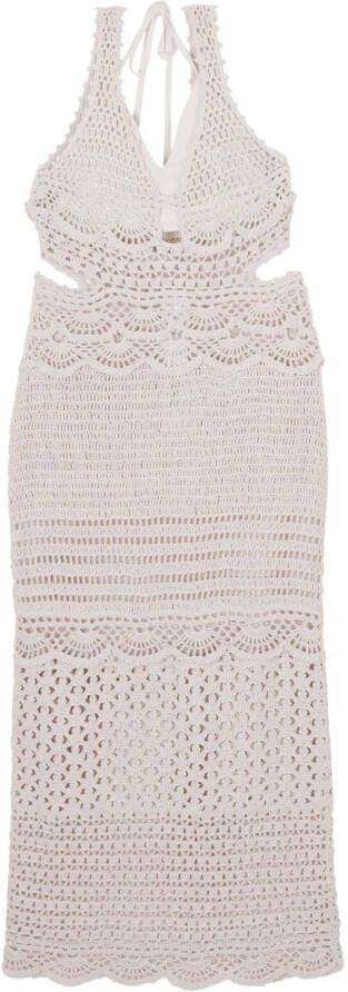 Simkhai Gehaakte jurk Beige