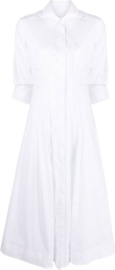 Simkhai Gesmockte midi-jurk Wit