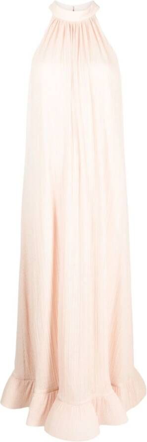 Simkhai Maxi-halterjurk Beige