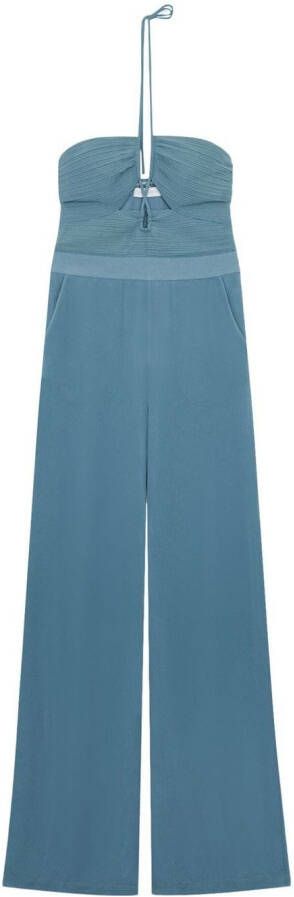Simkhai Plissé jumpsuit Blauw