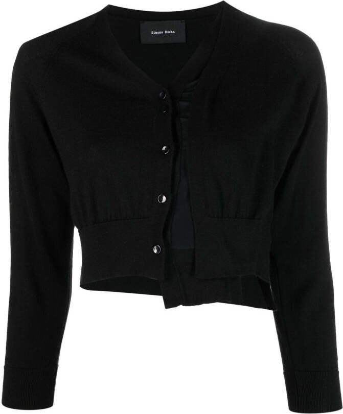 Simone Rocha Asymmetrisch vest Zwart