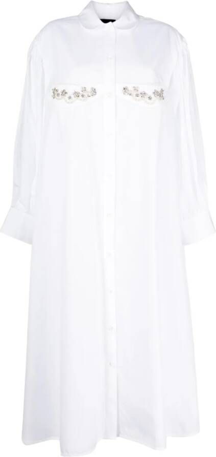 Simone Rocha Blousejurk met kristallen Wit