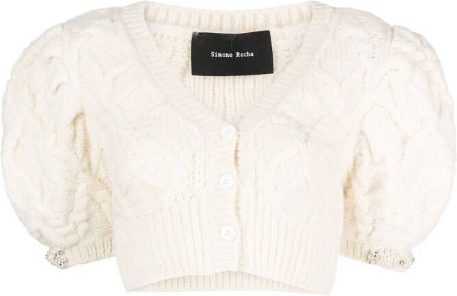 Simone Rocha Cropped vest Wit