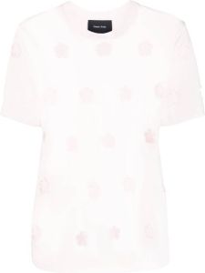 Simone Rocha T-shirt met bloemenprint Roze