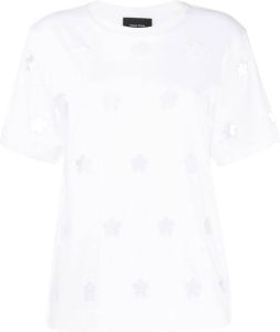 Simone Rocha T-shirt met bloemenprint Wit