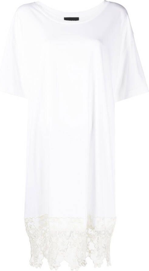 Simone Rocha T-shirtjurk met kant Wit