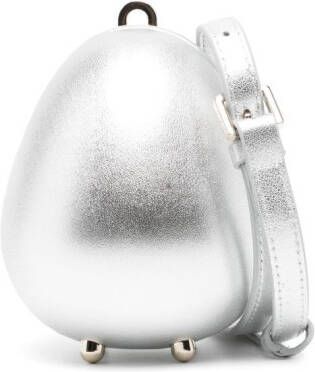Simone Rocha Egg metallic clutch Zilver